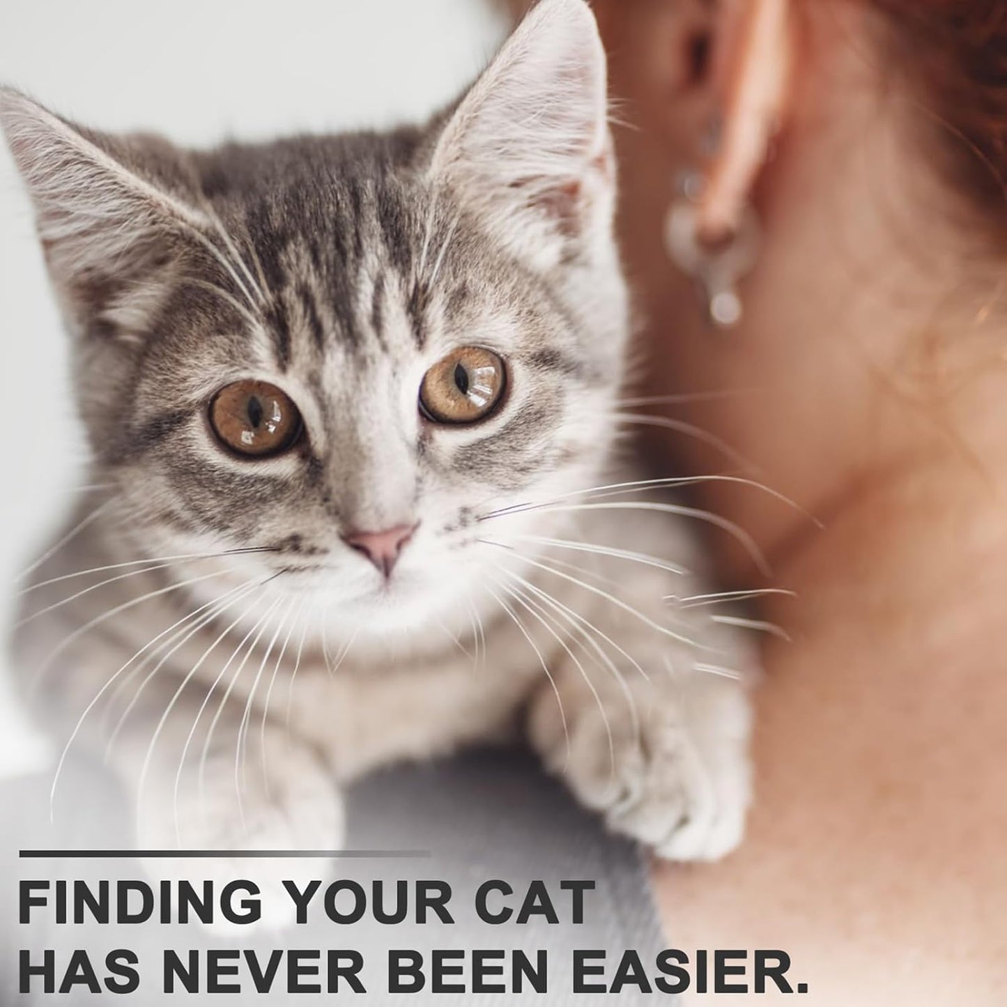 Reflective AirTag Cat Collar, Integrated Cat Tracker Collar with Air Tag Holder and Bell