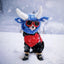Zoo Snoods Blue Ox Costume - Warm Knit Dog Snood Wrap for Pets, Neck Ear Cover Protection for Halloween Winter (Small)