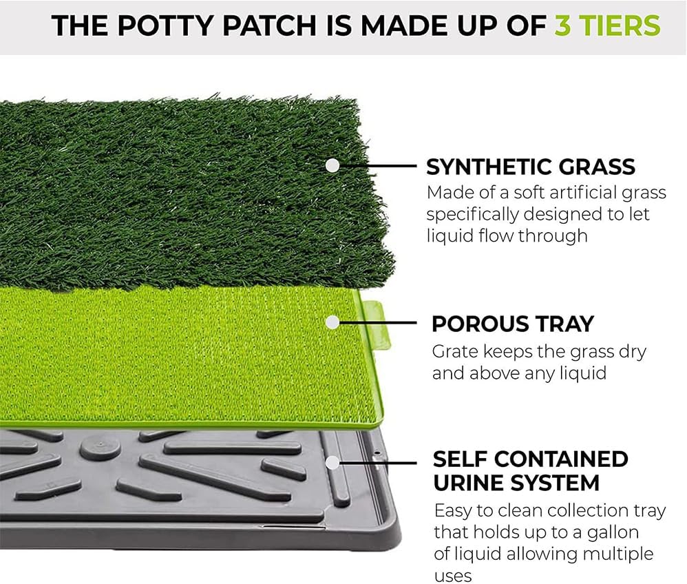 Pawhut Artificial Grass for Dogs with Tray for Potty Training
