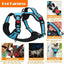 No Pull Dog Harness, Collar & Leash Set with Retractable Dog Seat Belt, Fits Small to Large Dogs(Blue-M)
