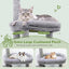 Globlazer Cat Tower for Indoor Adult Cats, 50-inch Heavy Duty Cat Tree House for Big Cats with Extra-Large Padded Platform, Sisal Scratching Board, 2 Large Condos, F50, Light Grey
