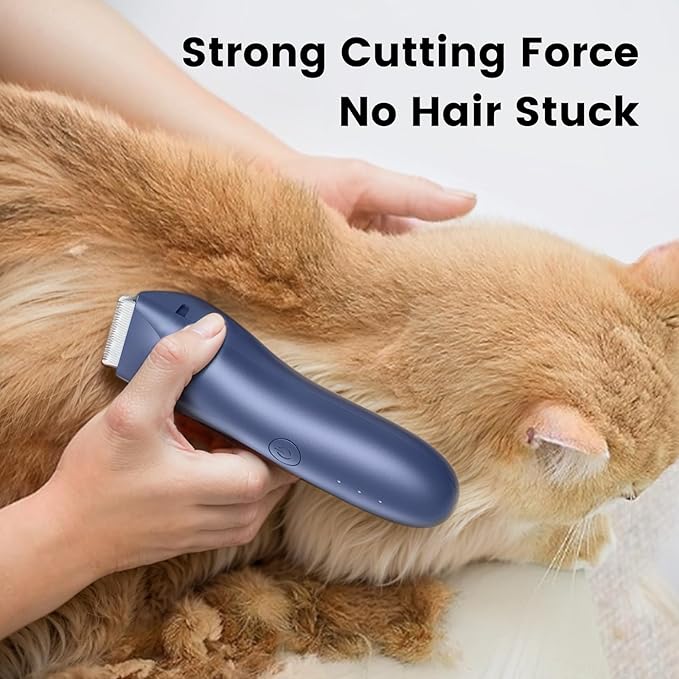 Dog Clippers with LED Light - Quiet Pet Grooming Kit for Paws, Eyes, Ears, Face, Rump