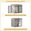Dog Crate Furniture with Barn Door, Heavy Duty Dog Kennel Indoor with 2 Doors