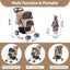 Pet Stroller, 4 Wheels Pet Strolling Cart for Medium/Small Dogs and Cats, Khaki