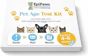 Pet Age Test for Dogs & Cats - Includes Wellness Insights for Your Pet’s Life Stage - at Home test kit