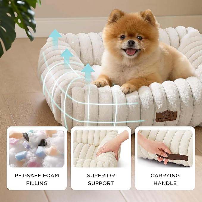 Bedsure ComfyFleece™ Cute Dog Bed for Small Medium Dogs