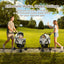 Pet Stroller for Small Dogs and Cats with 4 Wheels, 3 in 1 Foldable Dog Stroller with Detachable Carrier, Breathable Mesh, Storage Basket & Cup Holder, Up to 33 lbs