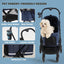 All-Terrain Dog Stroller for Small to Medium Dogs, Waterproof Canopy & Breathable Mesh, Midnight Blue