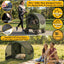 PAWZIDEA 3-in-1 Large Dog Stroller with Detachable Carrier up to 80lbs, Portable Dog Car Crate & Travel Kennel, Foldable Pet Stroller for 2 Medium Dogs, All-Terrain 9” Jogger Wheels, Adjustable Handle