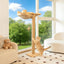 Cat Window Perch with 3 Adjustable Sisal Scratching Posts, Drill-Free Suction Cups, 45 lbs Capacity