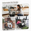 Pet Stroller for Small Dogs and Cats with 4 Wheels, 3 in 1 Foldable Dog Stroller with Detachable Carrier, Breathable Mesh, Storage Basket & Cup Holder, Up to 33 lbs