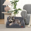 Hollypet Fluffy Dog Cat Bed, Gray, 24" L x 18" W x 10" Th