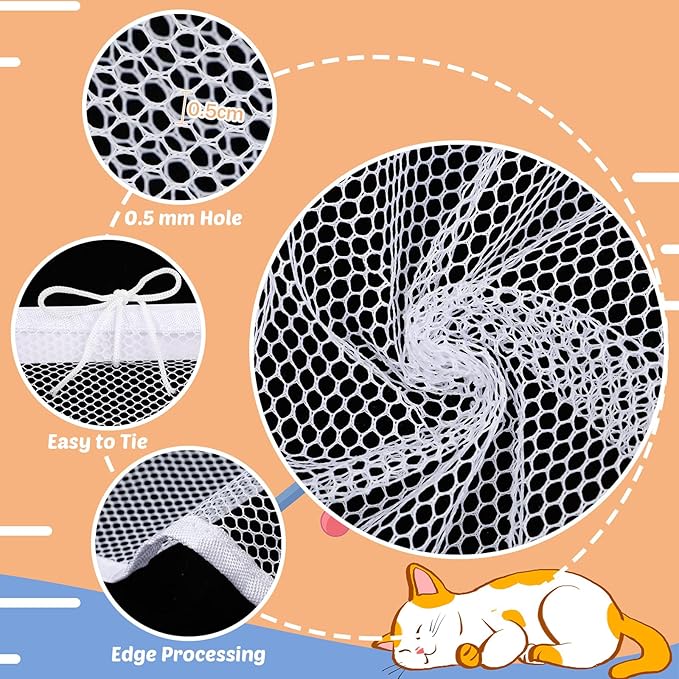 Shappy Balcony Net for Pets 16.5 ft x 2.5 ft Anti Fall Cat Dogs Netting Balcony (White)
