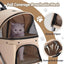 Pet Stroller, 4 Wheels Pet Strolling Cart for Medium/Small Dogs and Cats, Khaki