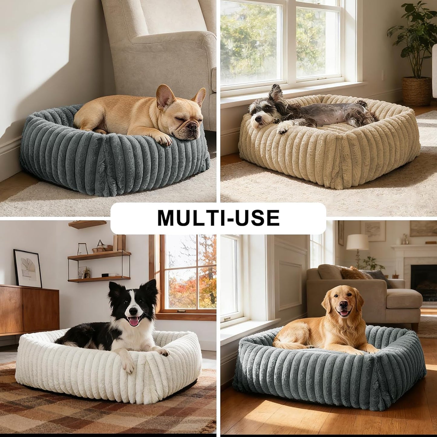 FURTIME Dog Bed for Small Dogs, Washable Orthopedic Dog Bed with Removable Cover