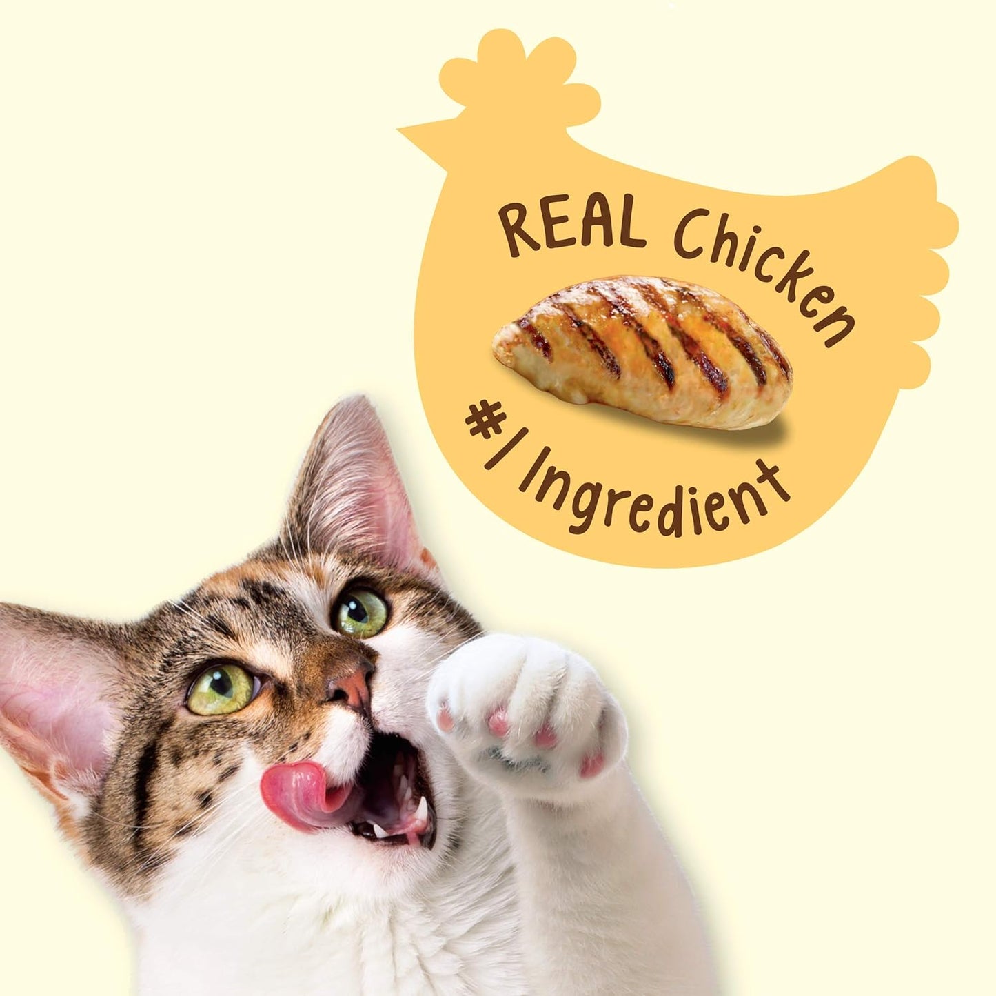Purina Friskies Natural Cat Treats, Party Mix Natural Yums With Real Chicken & Vitamins, Minerals & Nutrients - 30 oz. Canister