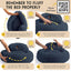 PetJett Calming Dog Bed Medium Size Dog - 30'' Donut Bed, Washable Dog Bed, Anti-Slip & Super Soft Fluffy Plush Round Dog Bed, Anti-Anxiety Premium Comfort Pet Bed, Fits Dogs Upto 45 lbs - Dark Grey