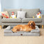 EHEYCIGA Orthopedic Dog Beds for Extra Large Dogs 44x32Inch, Waterproof Memory Foam XL Pet Bed with Sides, Grey