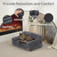 Hollypet Fluffy Dog Cat Bed, Gray, 24" L x 18" W x 10" Th