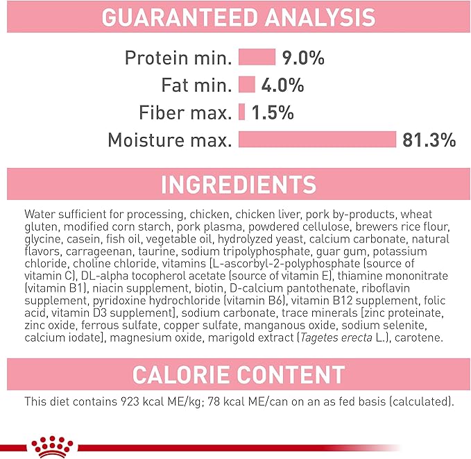 Royal Canin Feline Health Nutrition Mother & Babycat Queen Ultra Soft Mousse in Sauce Cat Food, 3 oz (Pack of 12)