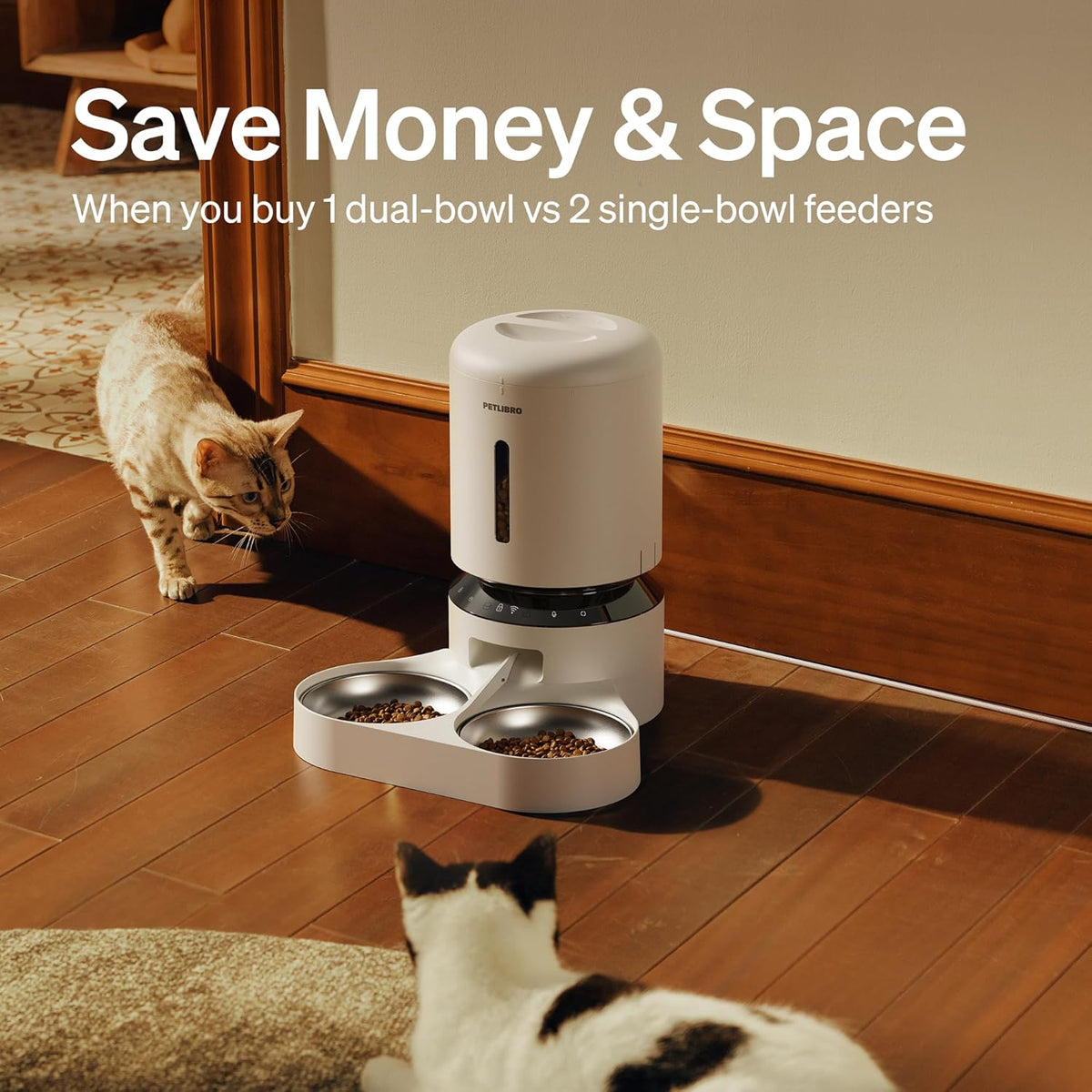 PETLIBRO 5L Automatic Cat Feeder for 2 Cats, 5G&2.4G Wi-Fi Programmable