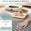 Cute Washable Dog Bed for Small Medium Dogs, 30in, Cream
