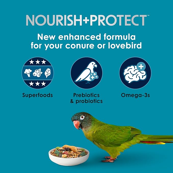 Kaytee Forti-Diet Pro Health Nourish+Protect Conure & Lovebird Food, 4 pounds