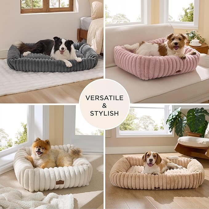 Bedsure ComfyFleece™ Cute Dog Bed for Small Medium Dogs