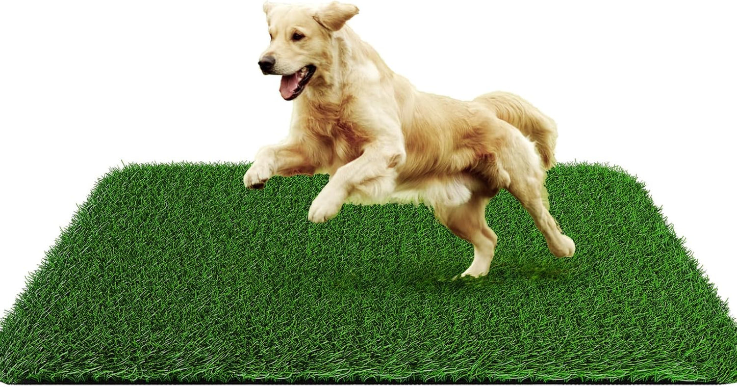 Grass Pad for Dogs 28 x 40 inches, Strong Absorbency Soft Artificial Turt for Pets Potty Training, Easy to Clean Fake Grass for Dog Indoor Outdoor Use (1 Pack)