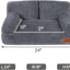 Hollypet Fluffy Dog Cat Bed, Gray, 24" L x 18" W x 10" Th