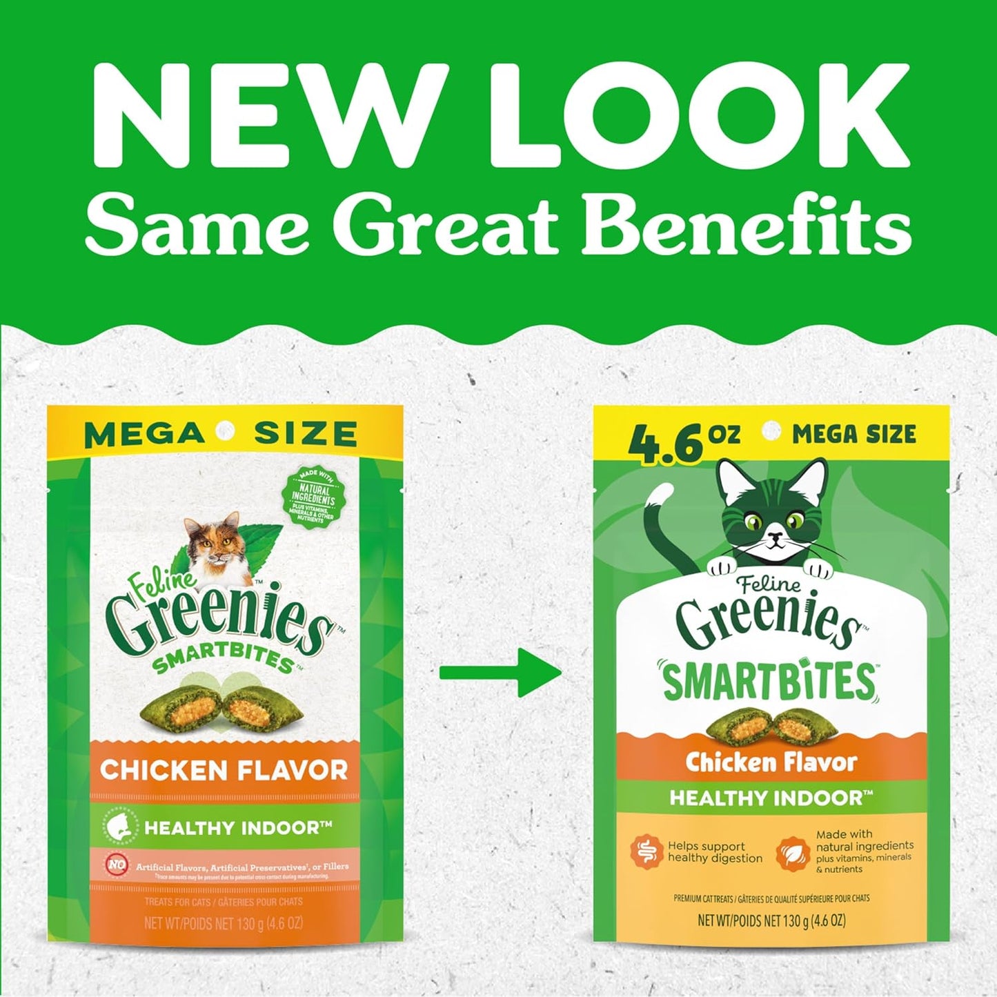 Greenies Feline Smartbites, Cat Treats Healthy Recipe, Indoor Cat Treats, Chicken Flavor, 4.6 oz. Pack