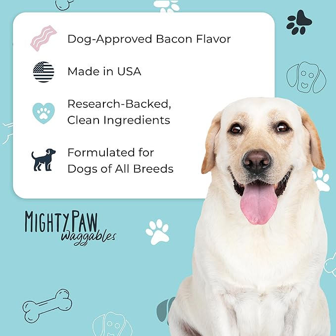 Mighty Paw Waggables Allergy Immune + Itch (Made in The USA,120 Ct