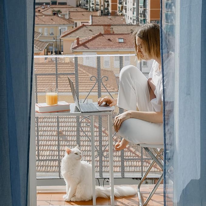 Shappy Balcony Net for Pets 16.5 ft x 2.5 ft Anti Fall Cat Dogs Netting Balcony (White)