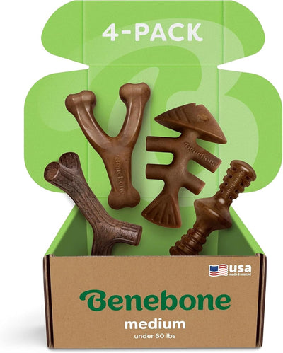 Benebone Medium 4-Pack Dog Chew Toys