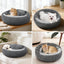 SIWA MARY Small Dog Bed with Attached Blanket, Cozy Donut Cuddler Anti-Anxiety Hooded Pet Beds Calming Cave Bed, 23inch