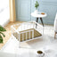 Dog Bed with Rails - Elevated Pet Metal Bed Frame, 21.3" x 30 ", White
