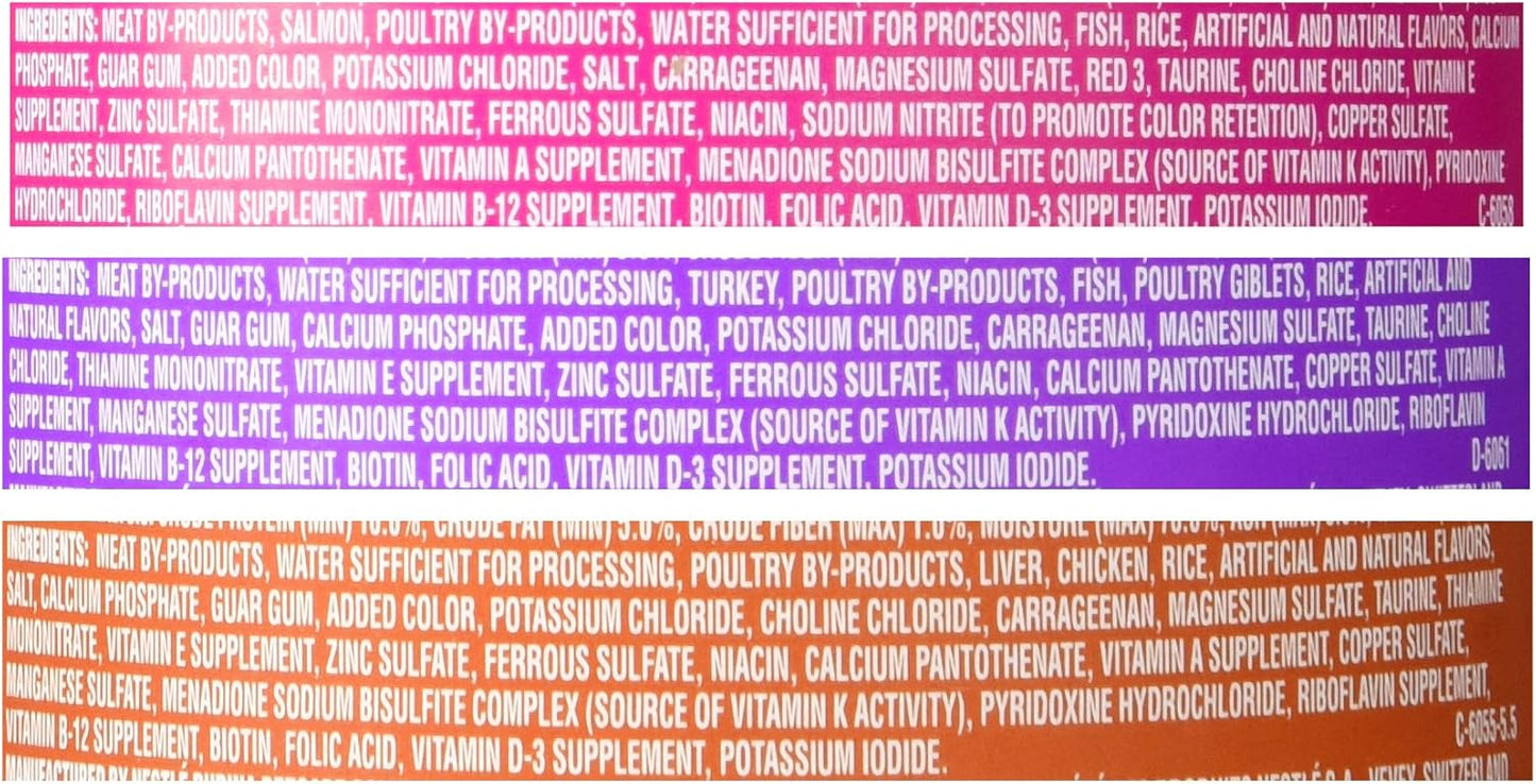 Friskies Wet Cat Food, Friskies Pate, 3-Flavor Variety Pack, 5.5-Ounce Can, Pack of 12