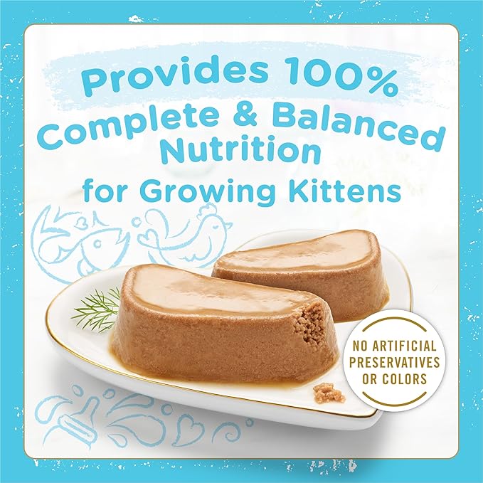 Purina Fancy Feast Petites Kitten Tender Pate Gourmet Wet Kitten Food Variety Pack - 12 ct. Tub