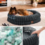 Dog Bed Medium Sized Dog - Luxury Striped Faux Fur Waterproof Pet Couch with Removable Washable Cover