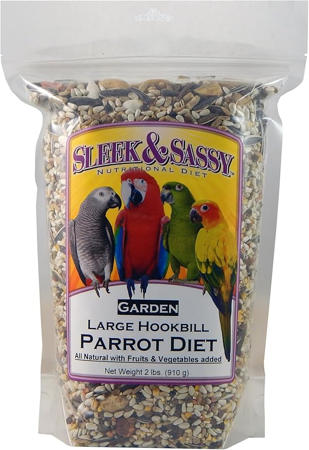 SLEEK & SASSY Garden Large Hookbill Parrot Food for Large Conures(2 lbs.)