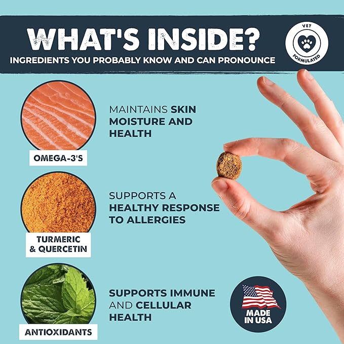 Mighty Paw Waggables Allergy Immune + Itch (Made in The USA,120 Ct