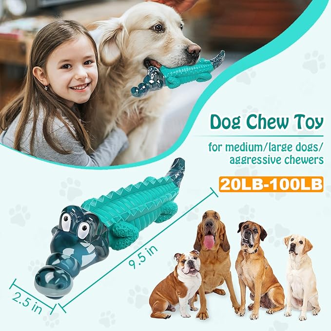 Jeefome Dog Toys for Aggressive Chewers - Tough,Indestructible Dog Chew Toys for Large, Medium,Small Breed