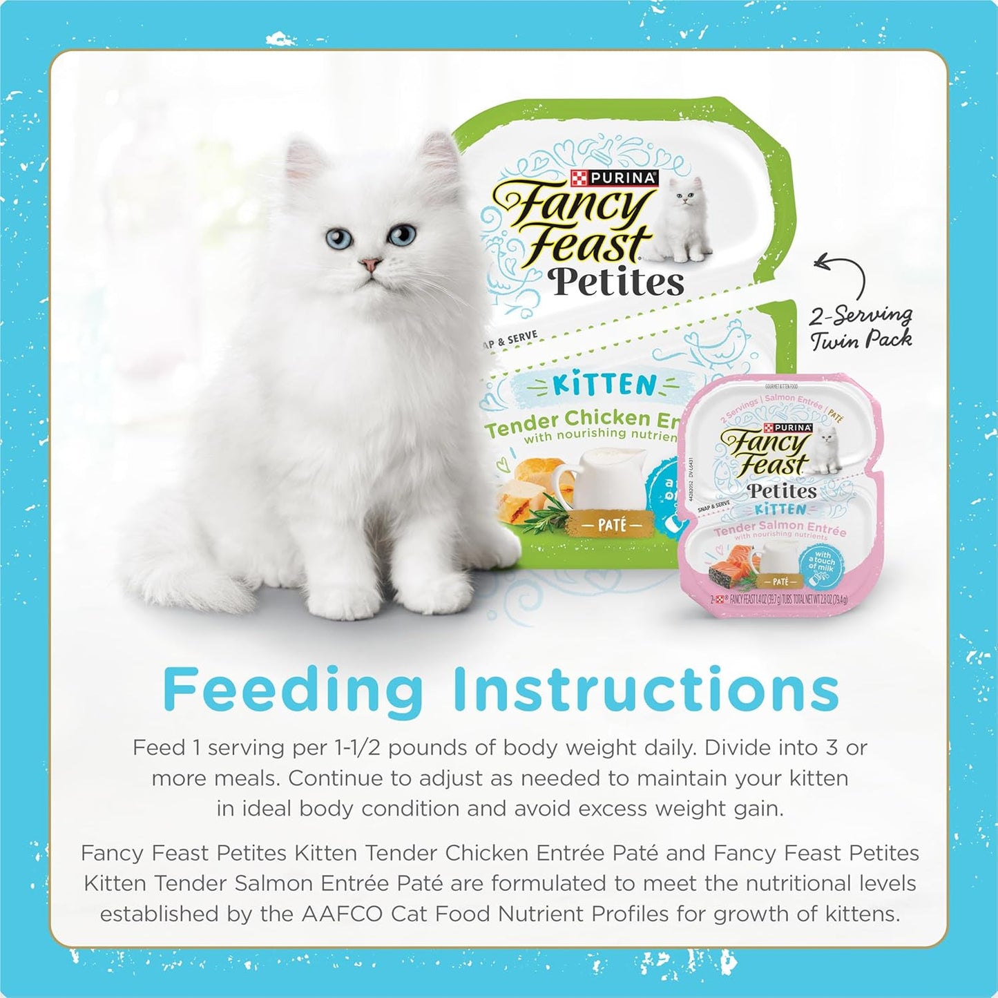 Purina Fancy Feast Petites Kitten Tender Pate Gourmet Wet Kitten Food Variety Pack - 12 ct. Tub