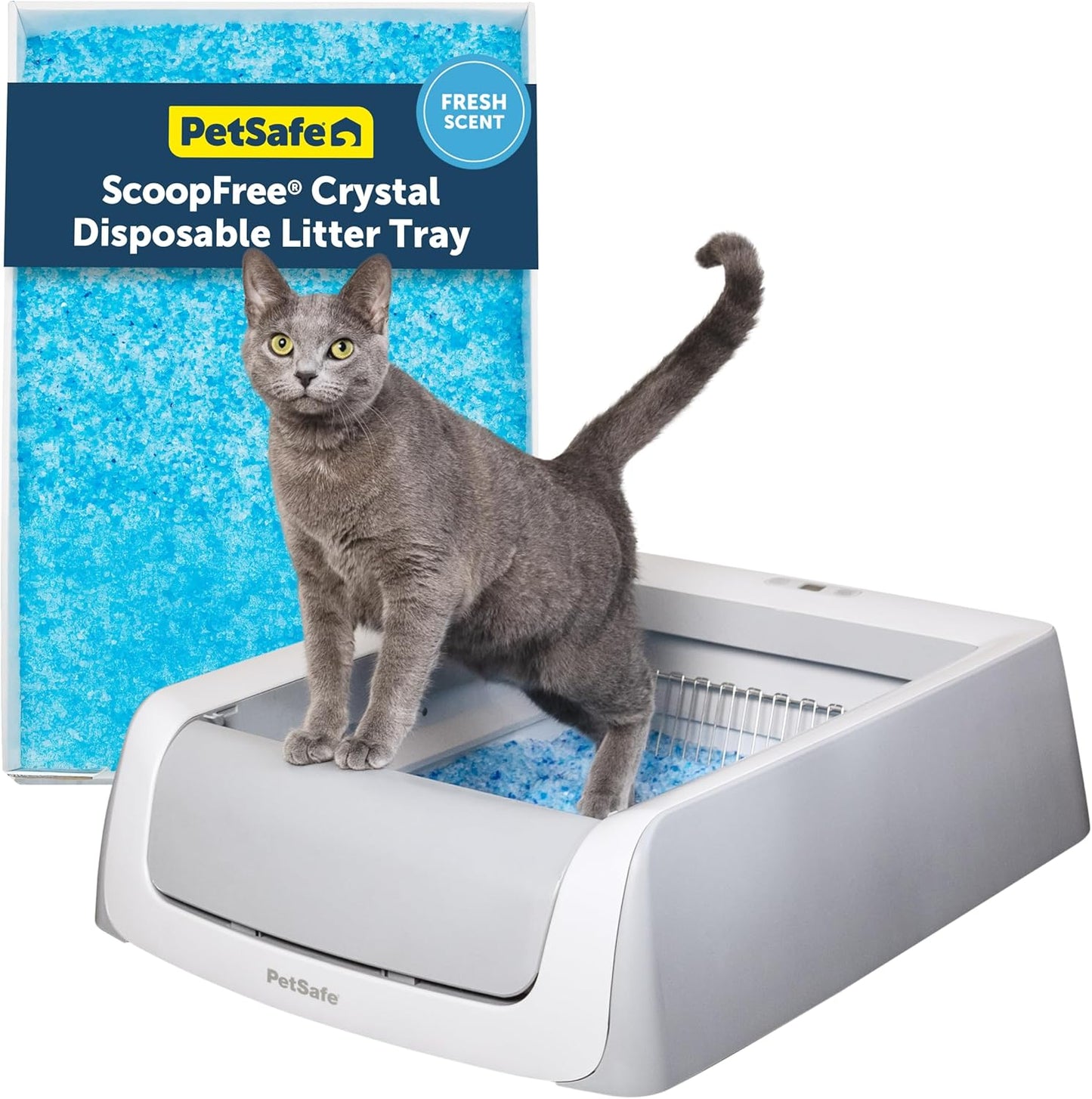 PetSafe ScoopFree Crystal Pro Legacy Self-Cleaning Automatic Litter Box - Uncovered Motion-Sensing Cat Box