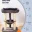 Happi N Pets 28" Cat Tree Tower, Tall Cat Scratching Post with Soft Perch for Window Viewing, Large Bed for Big Cats, Stable & Compact Cat Tower with Hammock, Removable Cover-Gray