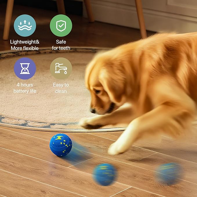 Interactive Dog Toys Balls Moving - Smart Automatic Bouncing Interactive Dog Ball