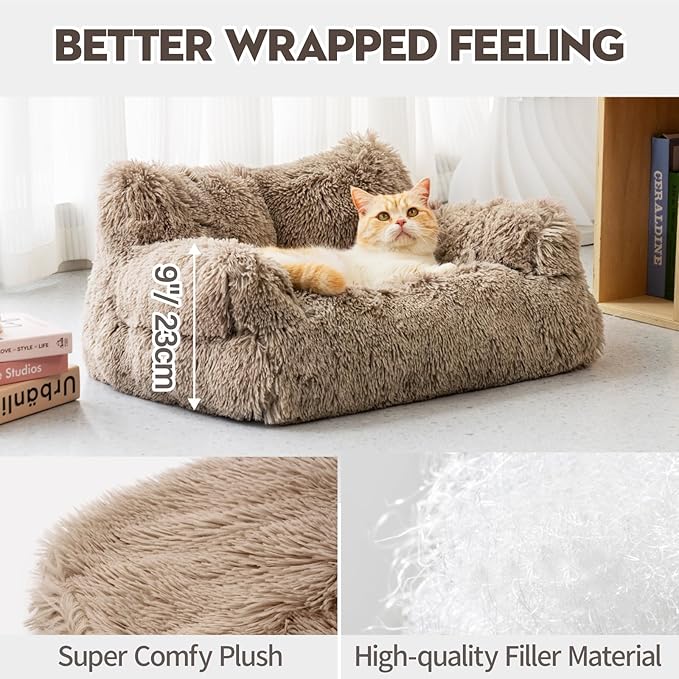 Mewoo Dog Couch, Small Dog Bed with Removable Washable Cover