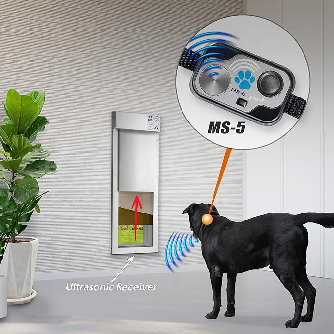High Tech Pet Genuine MS-5® Automatic Smart Pet Door Collar, Tested & Certified for All Power Pet Doors