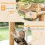 Cat Window Perch with 3 Adjustable Sisal Scratching Posts, Drill-Free Suction Cups, 45 lbs Capacity