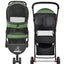 ROODO 3 Wheel Pet Stroller Best Lightweight Foldable Compact Portable Jogger All Terrain Travel Pet Gear Puppy Kitty Stroller for up to 30lbs Medium Small Dogs and Cats(Green)